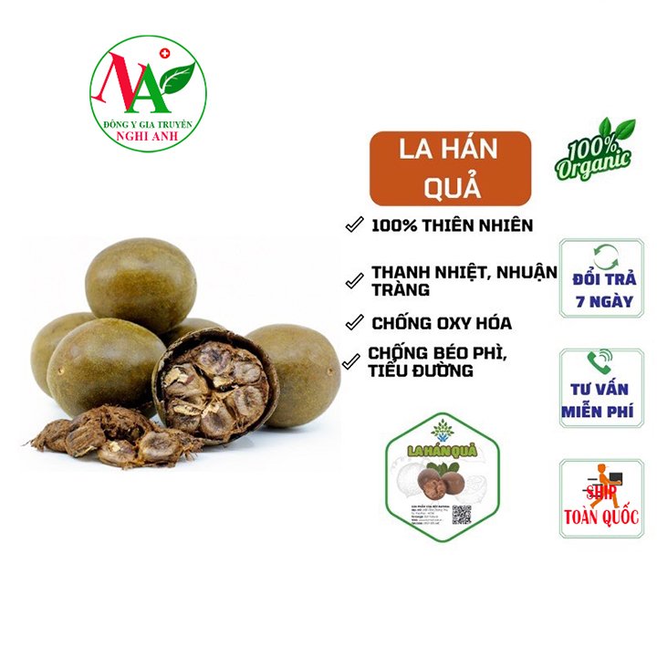 Túi 5 quả La Hán Đông Y Nghi Anh - Tốt Cho Sức Khỏe Thanh Nhiệt Bổ Phế Nhuận Tràng