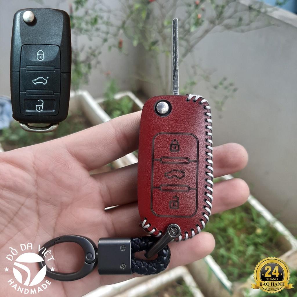 Bao Da chìa khóa Kenbo, ChengLong, Hyundai Cổ, Khoá Gập 3 Nút, Da Bò Thật, Bảo Hành 2 Năm