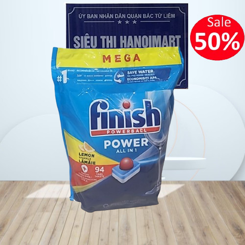 Viên rửa bát Finish All in One 90 viên + Tặng que thử nước cứng