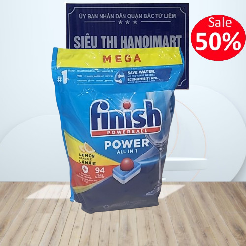 Viên rửa bát Finish All-In-1 hộp 90 viên + Tặng viên Finish dùng thử