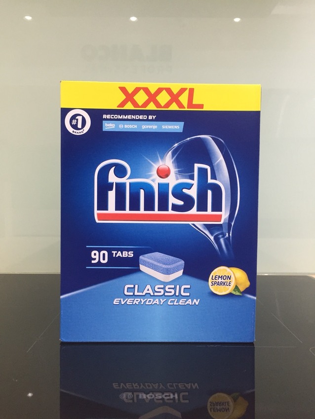 COMBO FINISH: Viên rửa bát Classic 90 viên + Bóng 750ml + Muối 1,2kg + Dung dịch vệ sinh