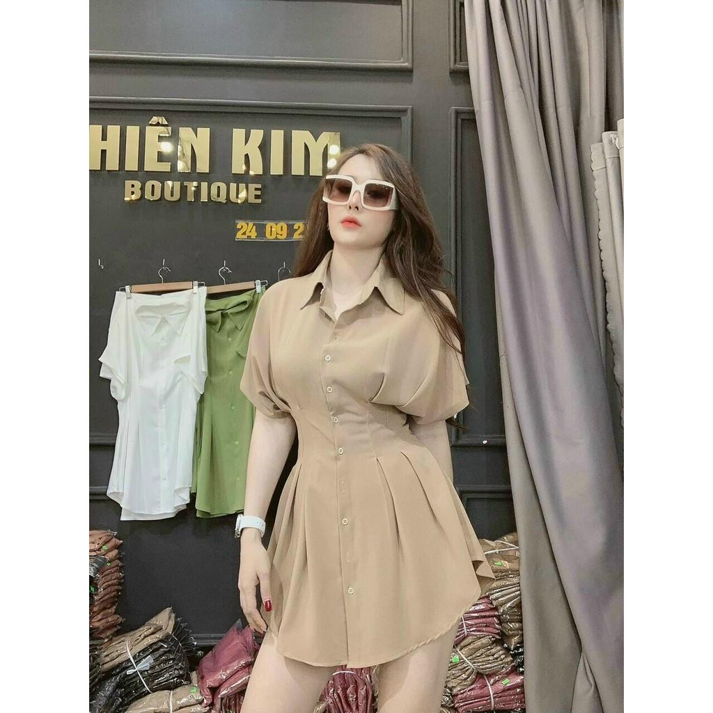 SET SƠ MI XẾP LY EO THỜI TRANG NỮ CAO CẤP