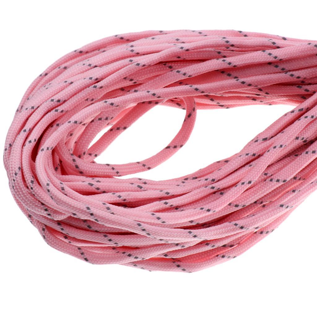 100FT 9 Core Strand Luminous Paracord Parachute Cord Reflective Rope - Choice of Color