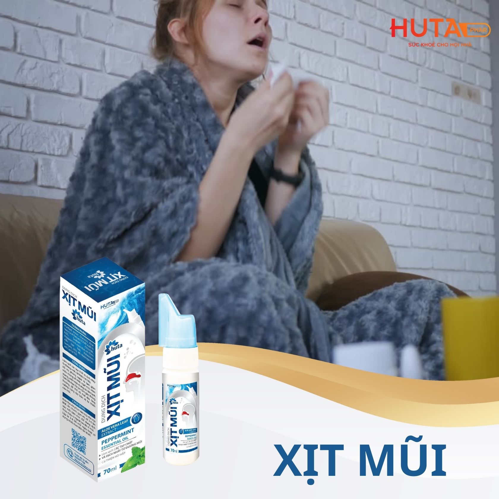 Xịt mũi - làm sạch các tạp chất và dịch nhầy từ đường mũi giúp cải thiện đường hô hấp