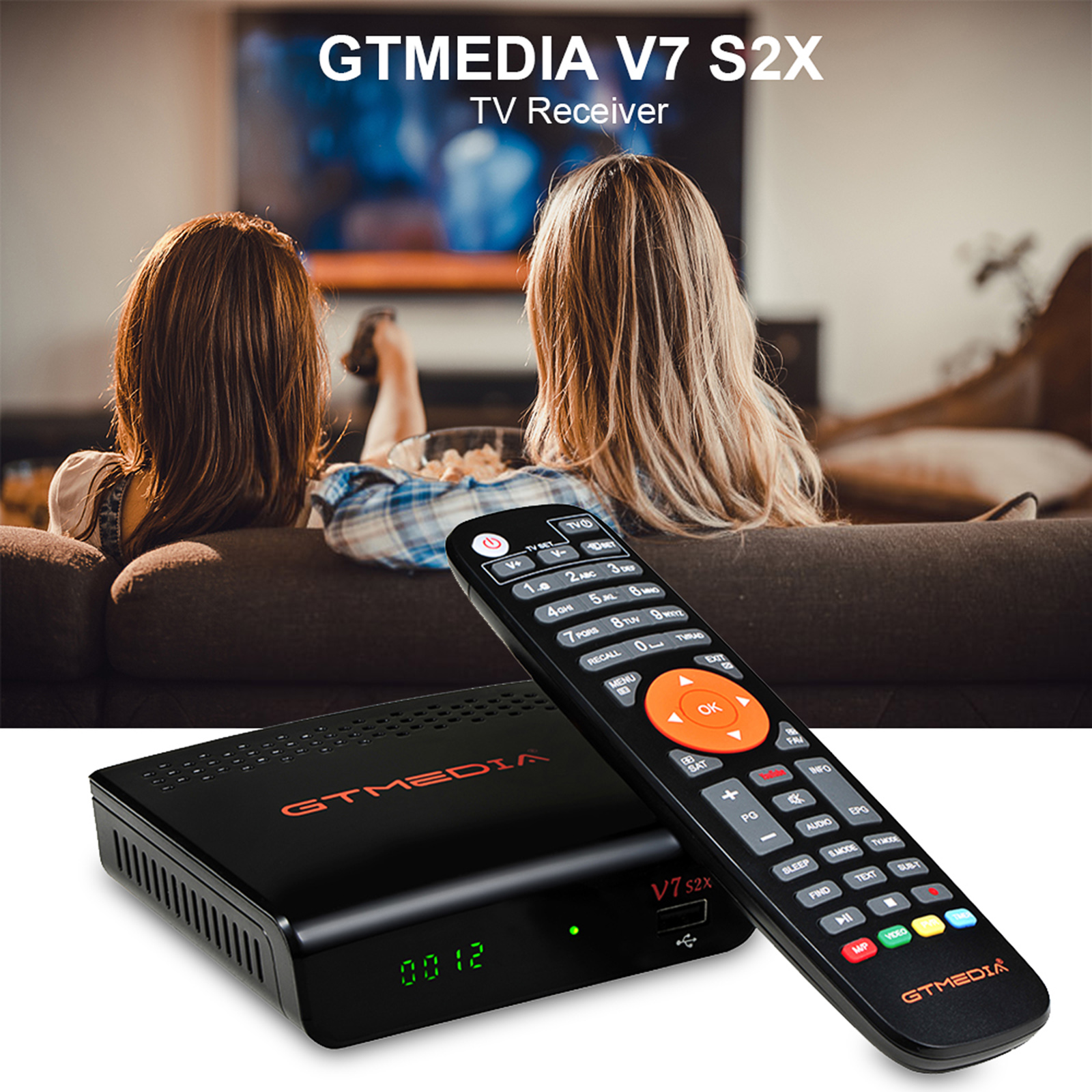 Bộ thu TV GTMEDIA V7 S2X HD 1080P Hỗ trợ DVB-S / S2 / S2X AVS + VCM / ACM / Multi-stream / T2MI Hỗ trợ BISS Auto Roll Online
