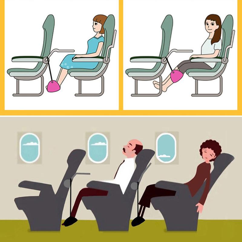 2 Chiếc Di Động Du Lịch Để Chân Chuyến Bay Mang Theo Chân Có Thể Điều Chỉnh Chiều Cao Chân Phụ Kiện Du Lịch Đế Để Chân Võng