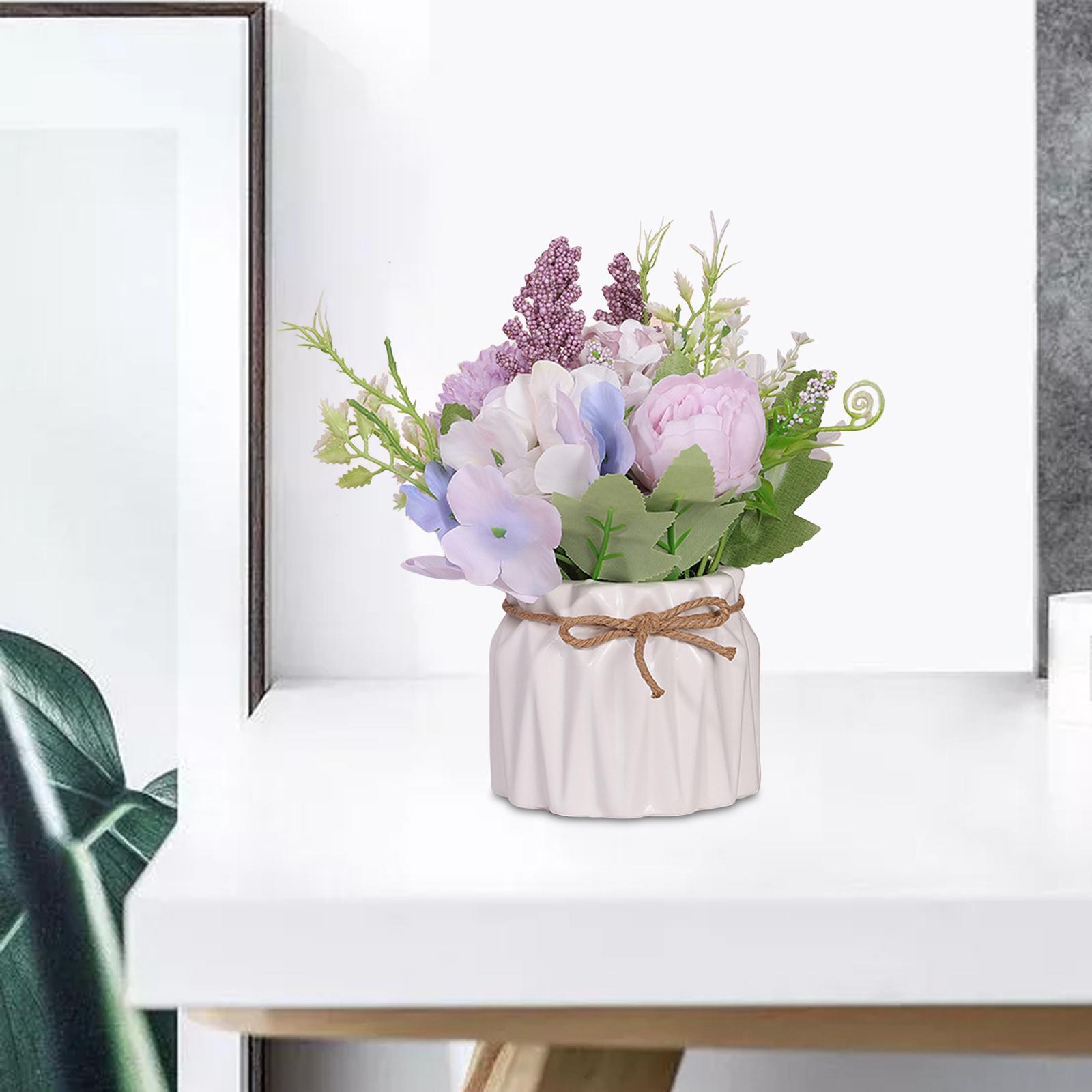 Artificial Flowers Hydrangea Flower Bonsai for Garden Decoration