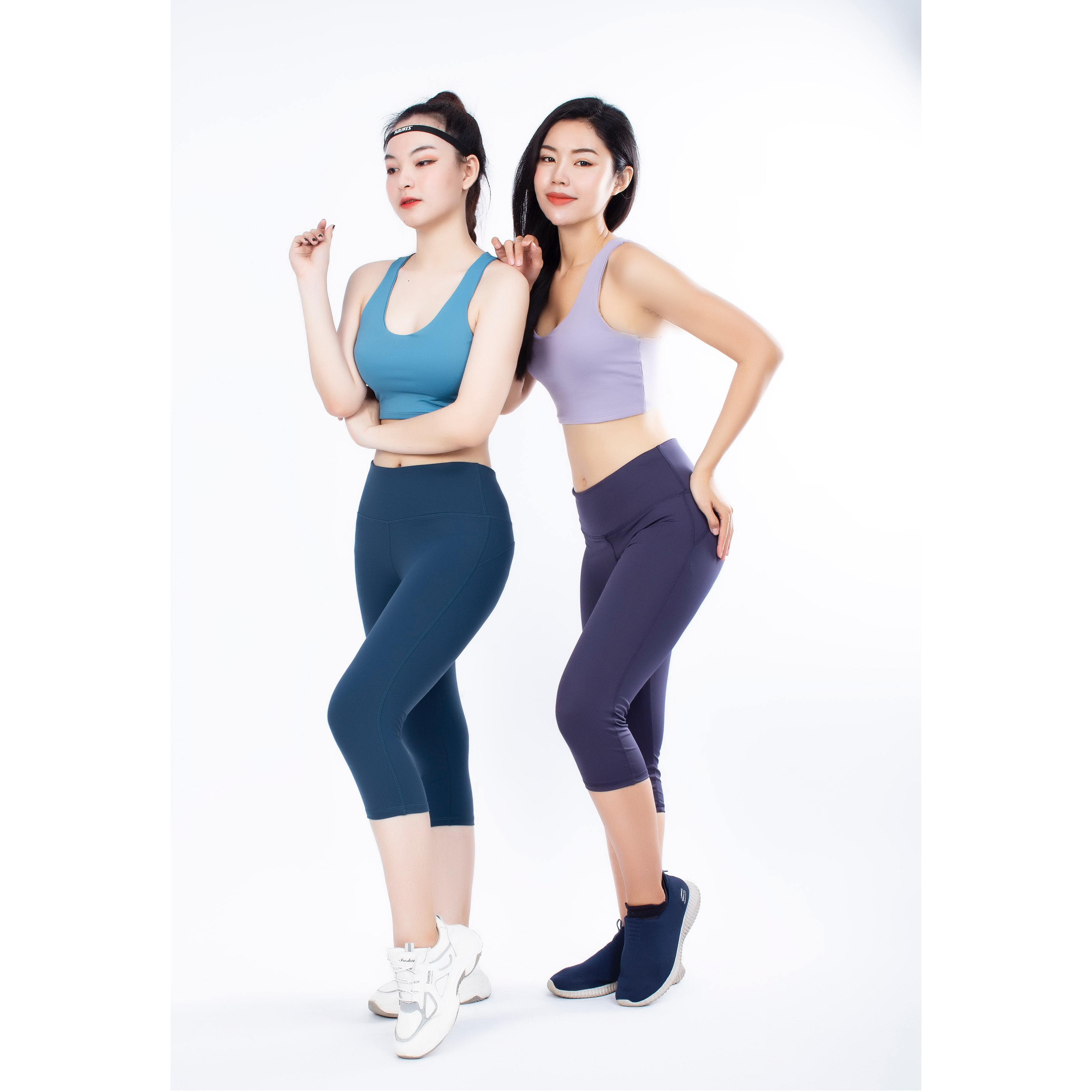 Combo 2 quần tập legging lửng thể thao nữ nâng mông (2 màu ngẫu nhiên)