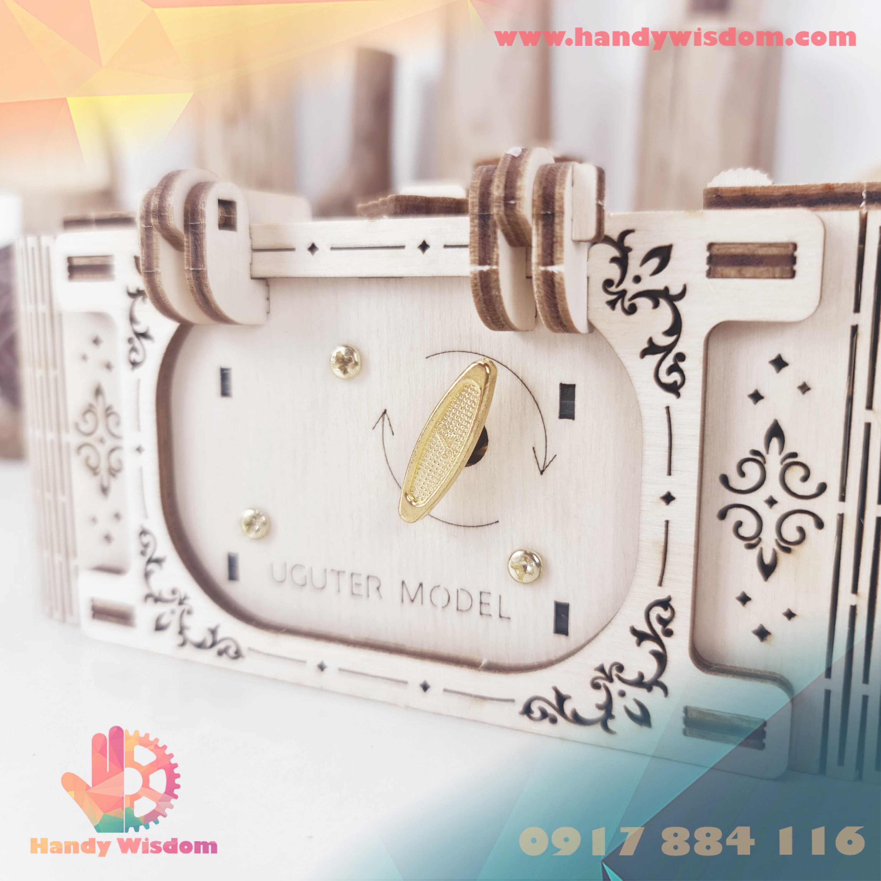 Mô hình gỗ chuyển động - Hộp nhạc bí mật - UGUTER Secret Treasure Box G612