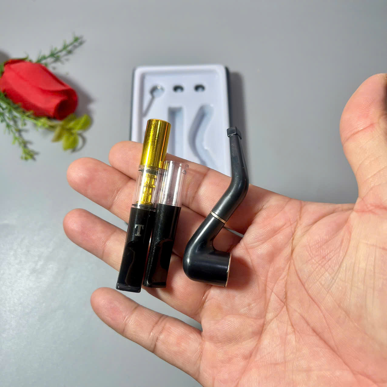 Bộ Tẩu và đầu lọc thuốc mini - quà tặng sảnh điệu dành cho Nam  - T0296