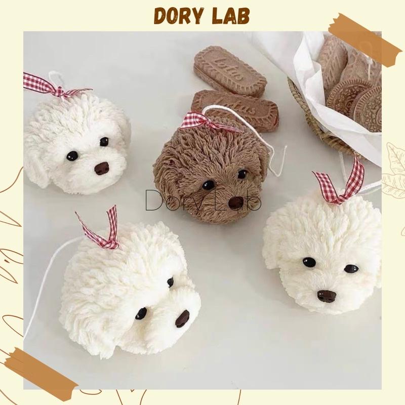 Nến Thơm Đầu Cún Handmade Không Khói Nhiều Màu Sắc, Phụ Kiện Decor, Quà Tặng - Dory Lab