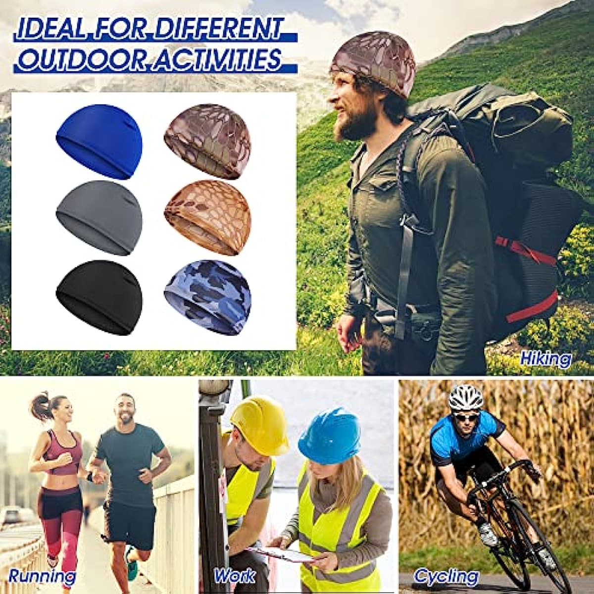 Quân Sự Thoáng Khí Bò Nón Unisex Nhanh Khô Mỏng Phố Chapeau Beanies Cho Nam Nữ Chống Nắng Đi Xe Đạp Chạy Bộ mũ Lưỡi Trai Color: Army green