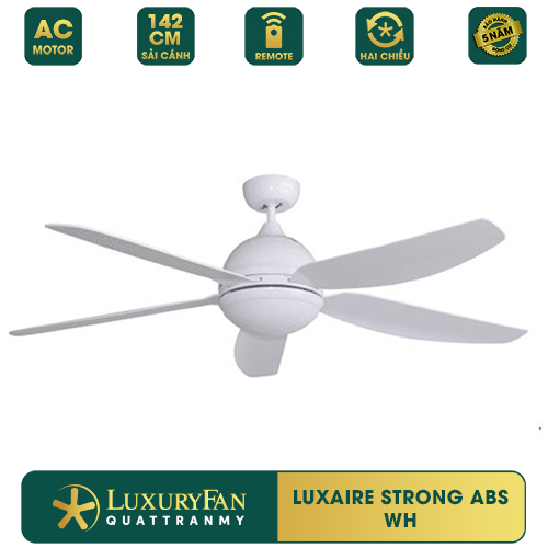 Quạt trần LUXAIRE STRONG ABS 5 cánh nhựa, 3 tốc độ gió, điều khiển từ xa - Hàng chính hãng