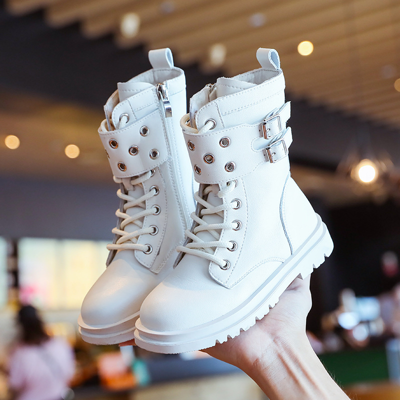 Giày bốt boots cổ cao cho bé gái phong cách Hàn Quốc đẹp diện đi chơi đi tiệc size 26-37 hàng Quảng Châu cao cấp