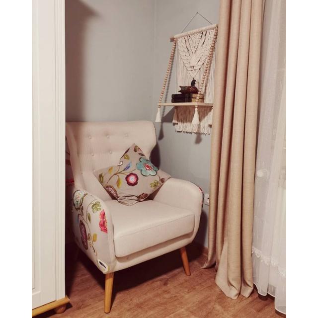 KỆ GỖ TREO TƯỜNG MACRAME TRANG TRÍ NHÀ CỬA