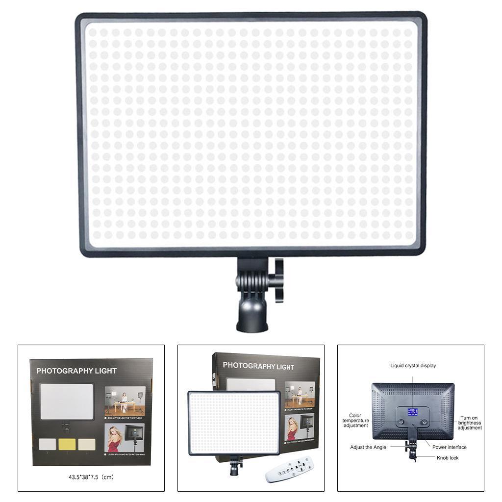 Dimmable LED Video Lighting Panel 3000K-6000K Light DSLR Camera