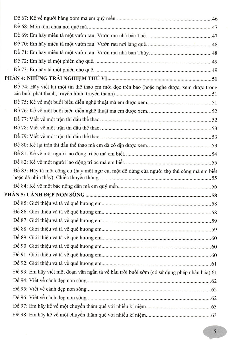 199 Bài và Đoạn Văn Hay Lớp 3