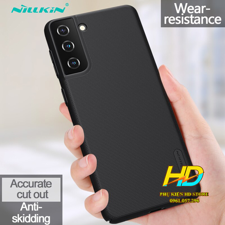 ỐP Lưng Chính Hãng Nillkin Cho Samsung S21 FE Case Cứng Dạng Sần Chống Bám Vân Tay, Ra Mồ Hôi Tay - Hàng Chính Hãng