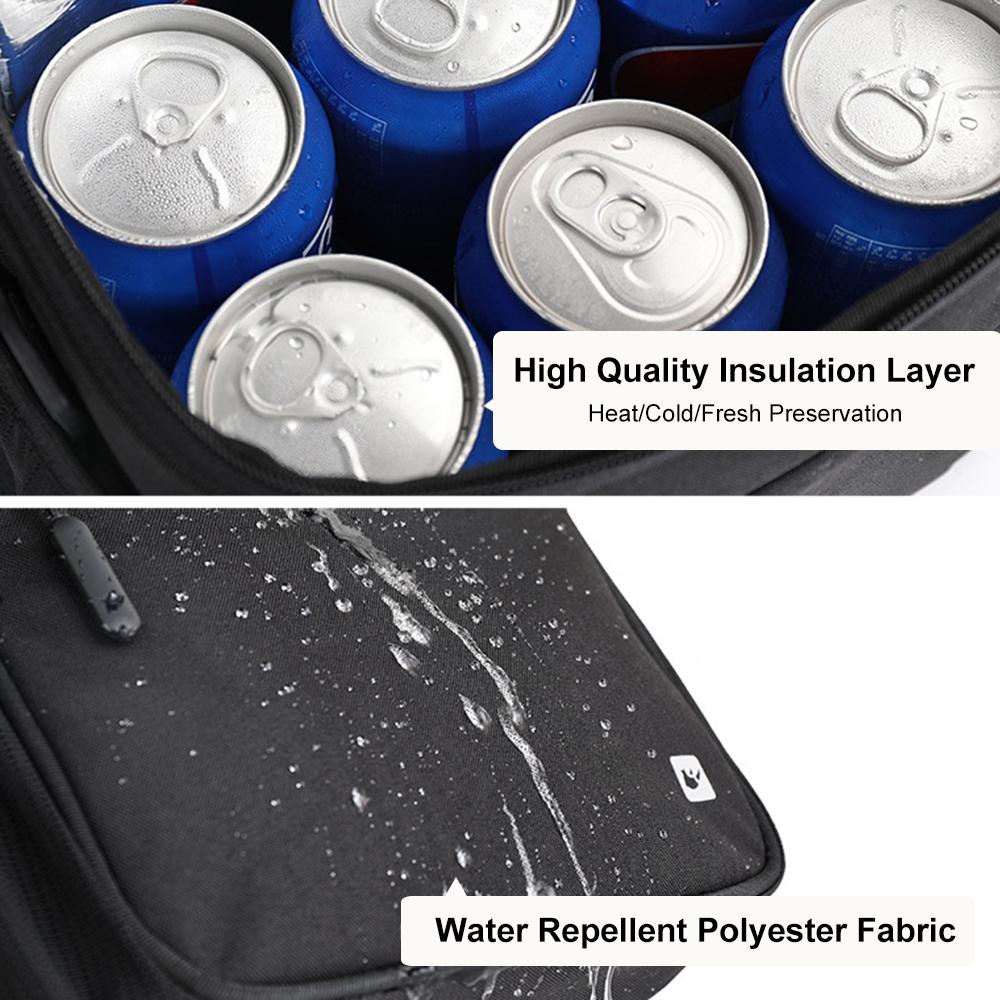Túi giữ nhiệt tay lái xe đạp 4,5L với màn silicone đựng điện thoại cảm ứng, chống nước