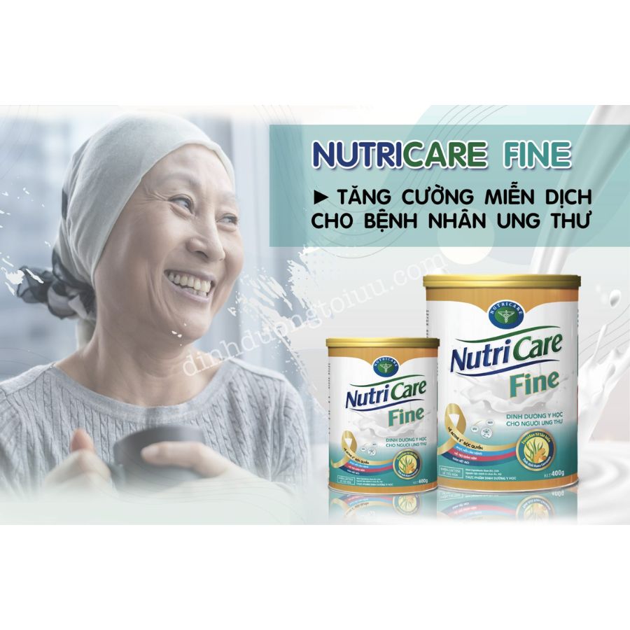 Sữa bột Nutricare Fine dinh dưỡng y học tăng cường miễn dịch cho bệnh nhân ung thư (900g)