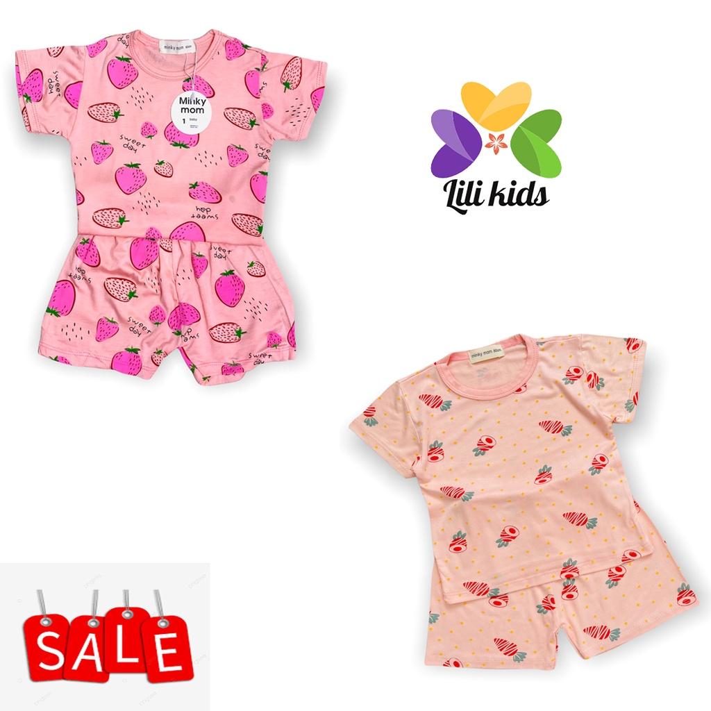 Bộ cộc tay thun lạnh in hình gấu Minky Mom siêu mềm mịn mát cho bé trai/gái BCT02