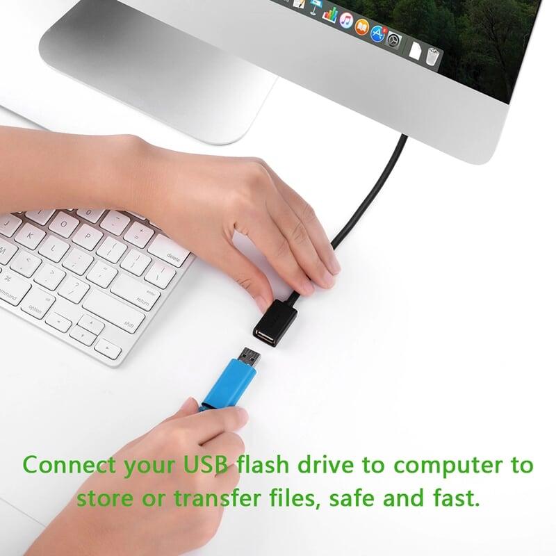 Ugreen UG40332US103TK 2M màu Trắng Cáp tín hiệu nối dài USB 2.0 lõi thuần đồng dáng dẹt - HÀNG CHÍNH HÃNG