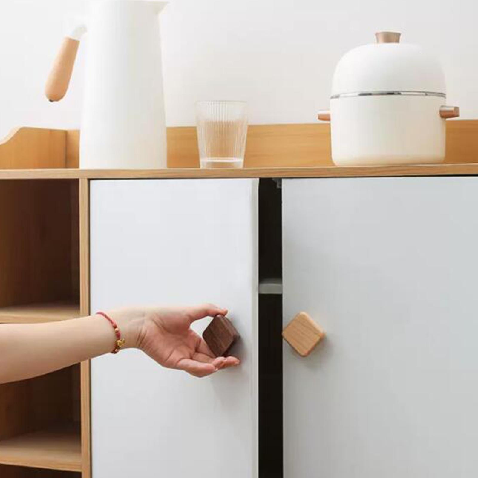 Wooden Drawer Knob Minimalist Handles Portable Easy Install Decorative Furniture Knobs for Door Wardrobe Cabinet Cupboard Home Decor