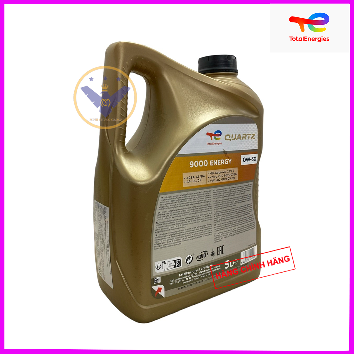 Dầu nhớt ô tô cao cấp Total Quazt 9000 0W-30 can 5L
