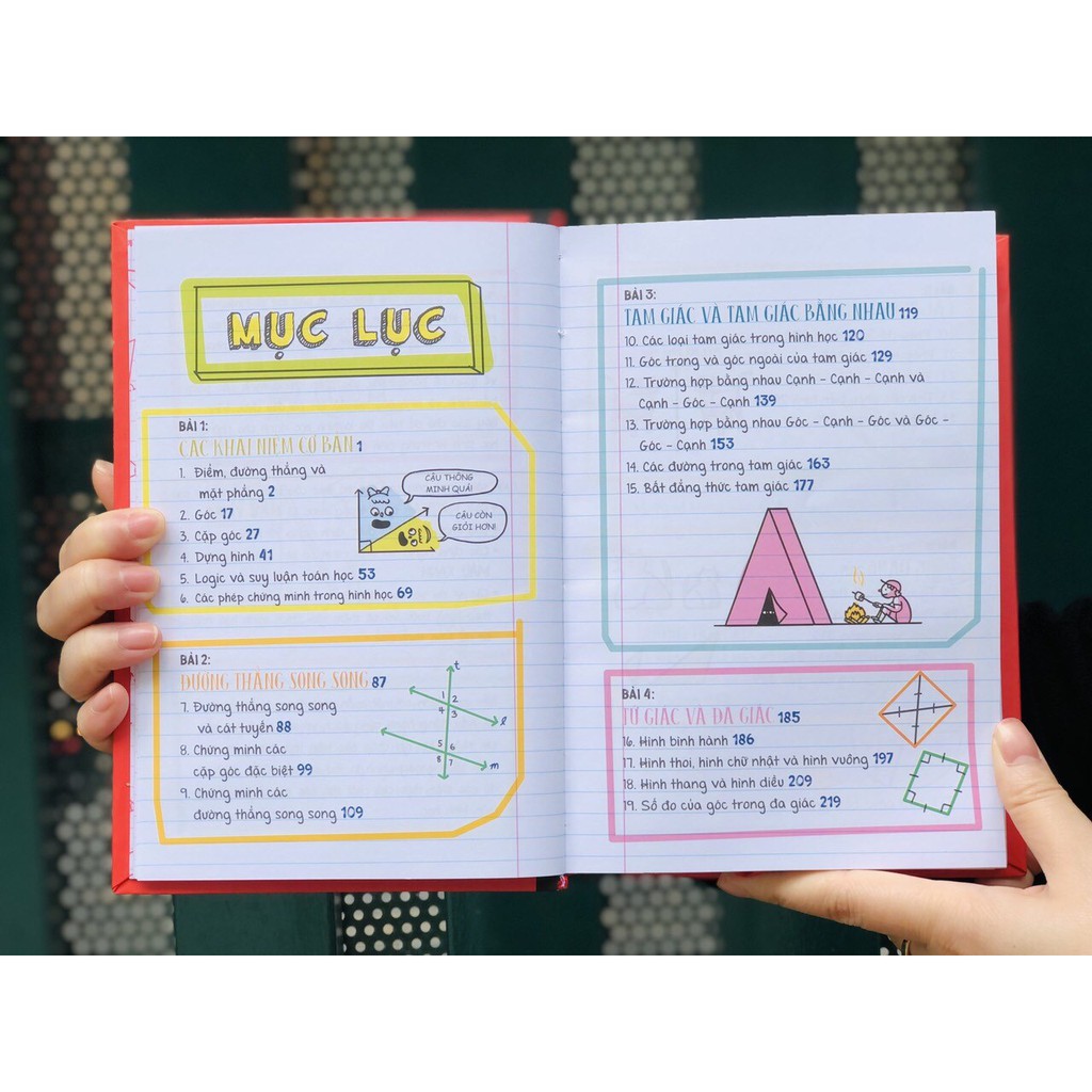 Combo Sổ tay Hình Học - Sổ tay Hóa Học - Á Châu Books, Bìa Cứng, In Màu - Tổng Hợp Kiến Thức Hình Học Và Hóa Học Lớp 8 Đến Lớp 12