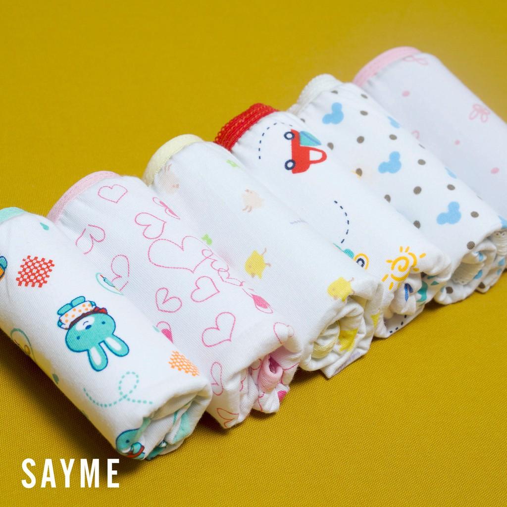 Quần chip bé gái SAYME (set 5 chiếc ngẫu nhiên) quần lót cotton co giãn mềm mịn GBUN0001-2 (inbox chọn size