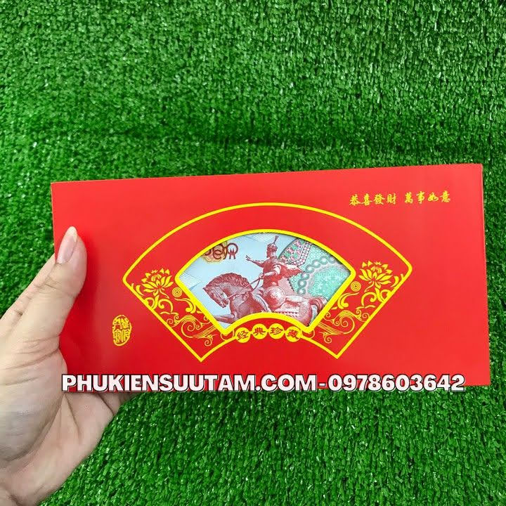 Thiệp Lì Xì Tết Mã Đáo Thành Công Của Uzberkistan, kích thước: 20cmx10cm, màu đỏ - SP005860