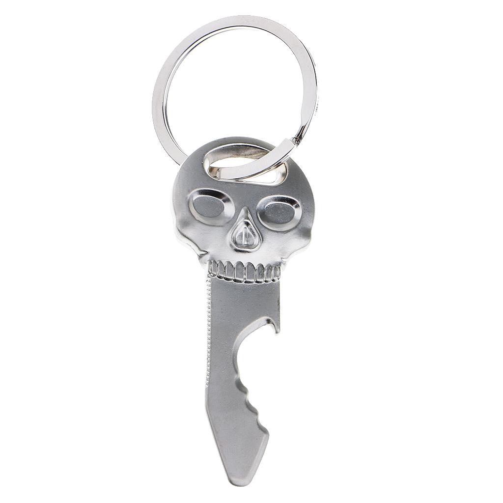 Skull Mask Key Chains Men Keyring Multi-function Bottle Opener Keychain