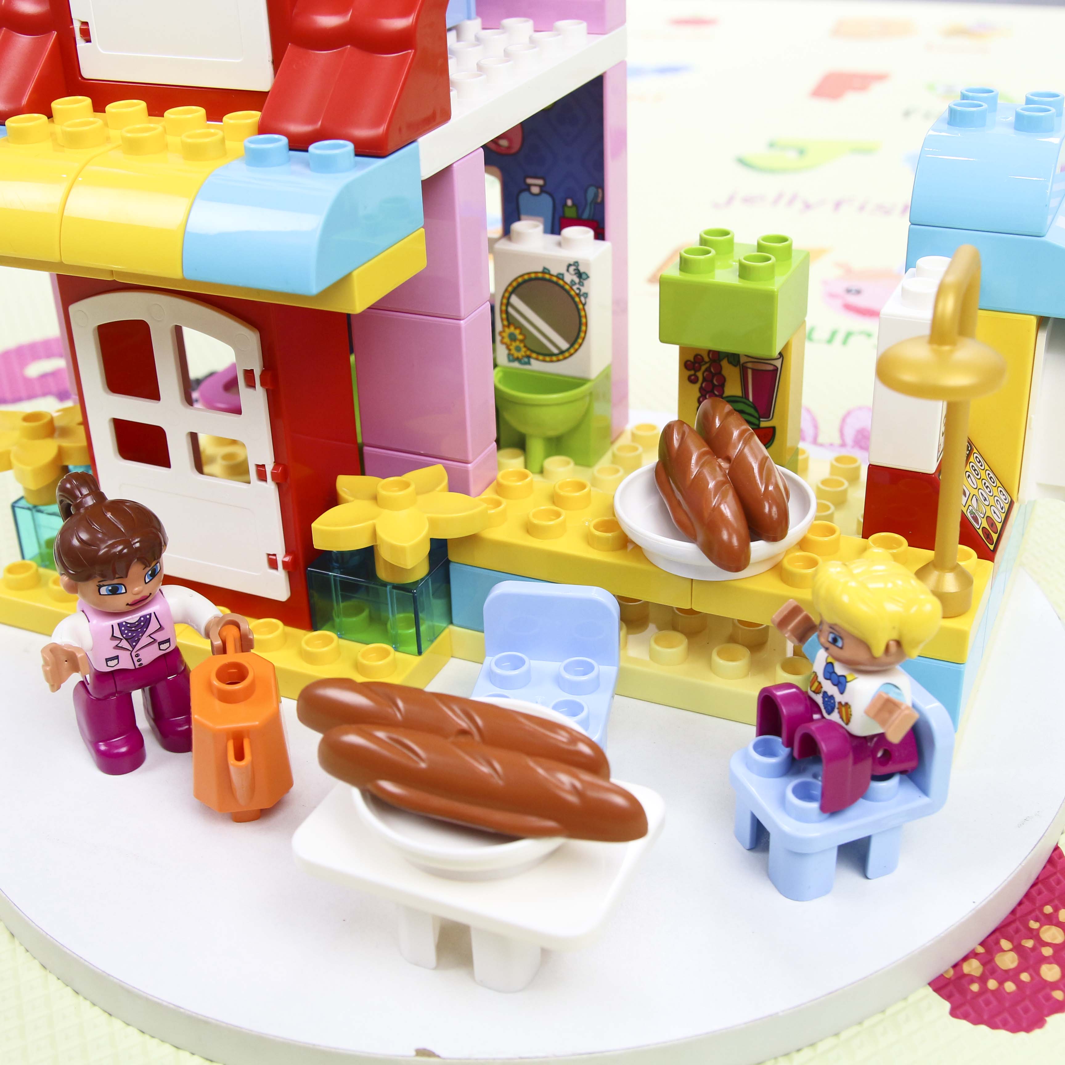 Bộ đồ chơi lắp ghép smoneo duplo cho bé cho bé Cửa hàng thức ăn nhanh vui vẻ 68 chi tiết Toyshouse - 55001