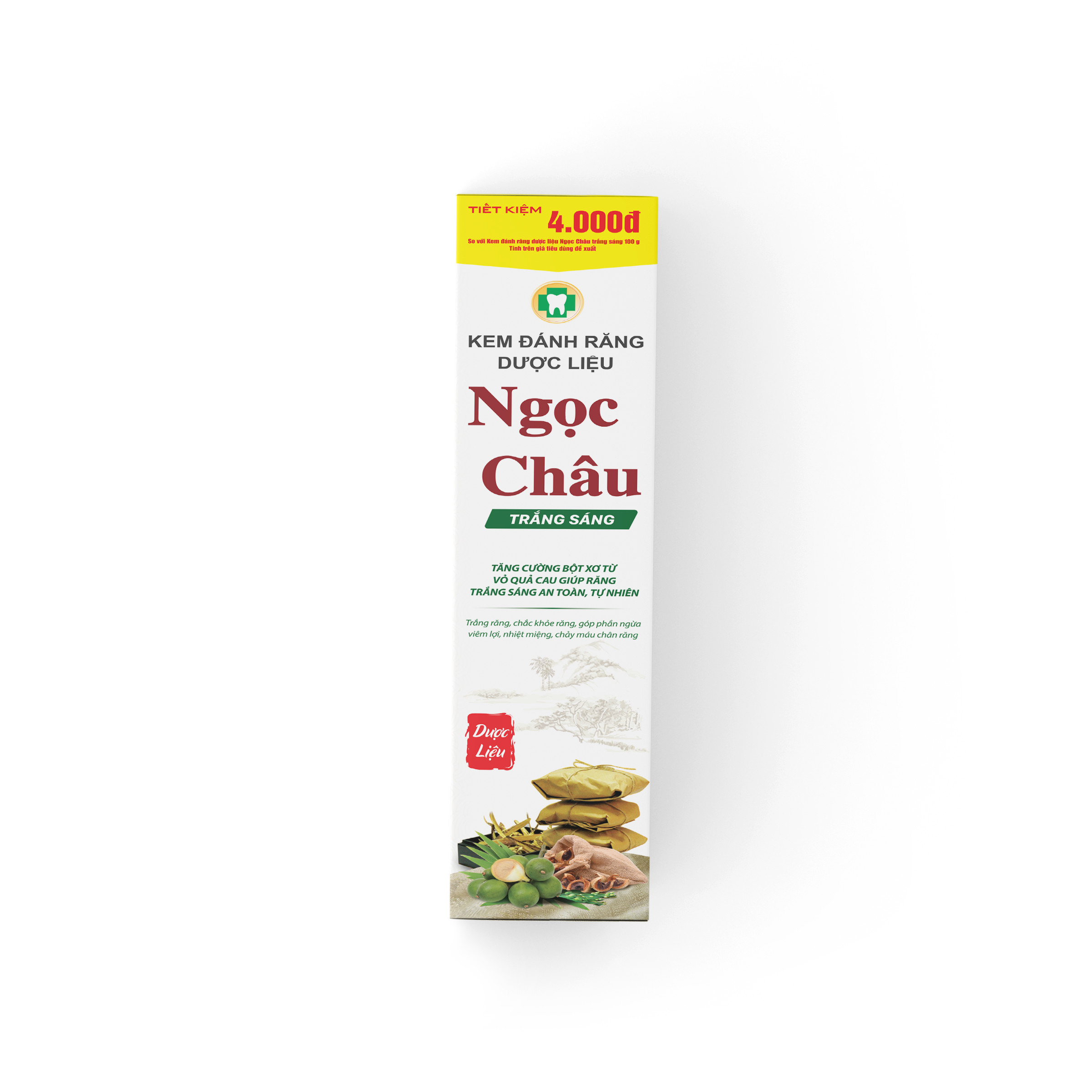 Kem Đánh Răng Dược Liệu Ngọc Châu Trắng Sáng 125g