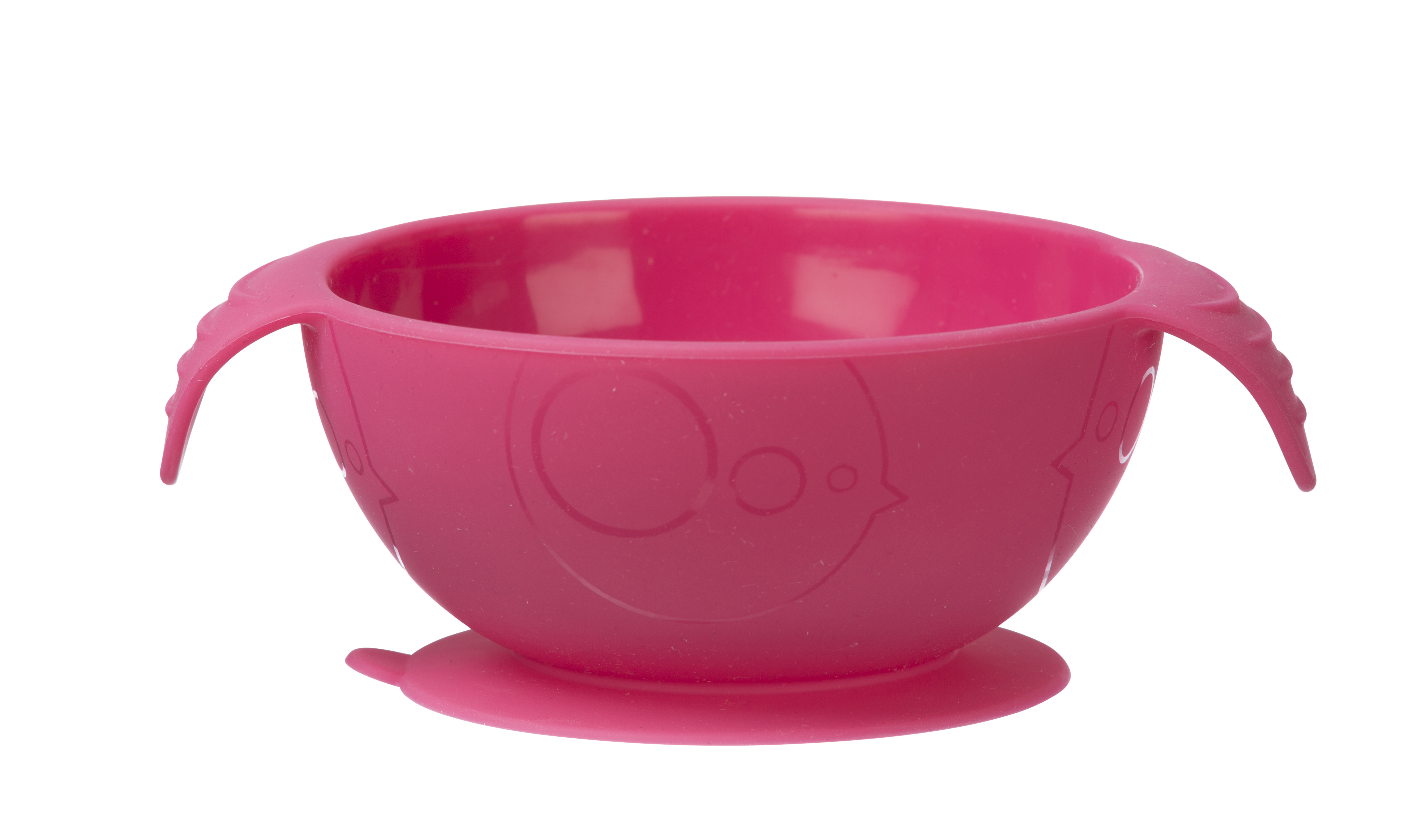 B.box Bộ chén chống trơn và muỗng silicone cho bé tập ăn dặm - Hồng