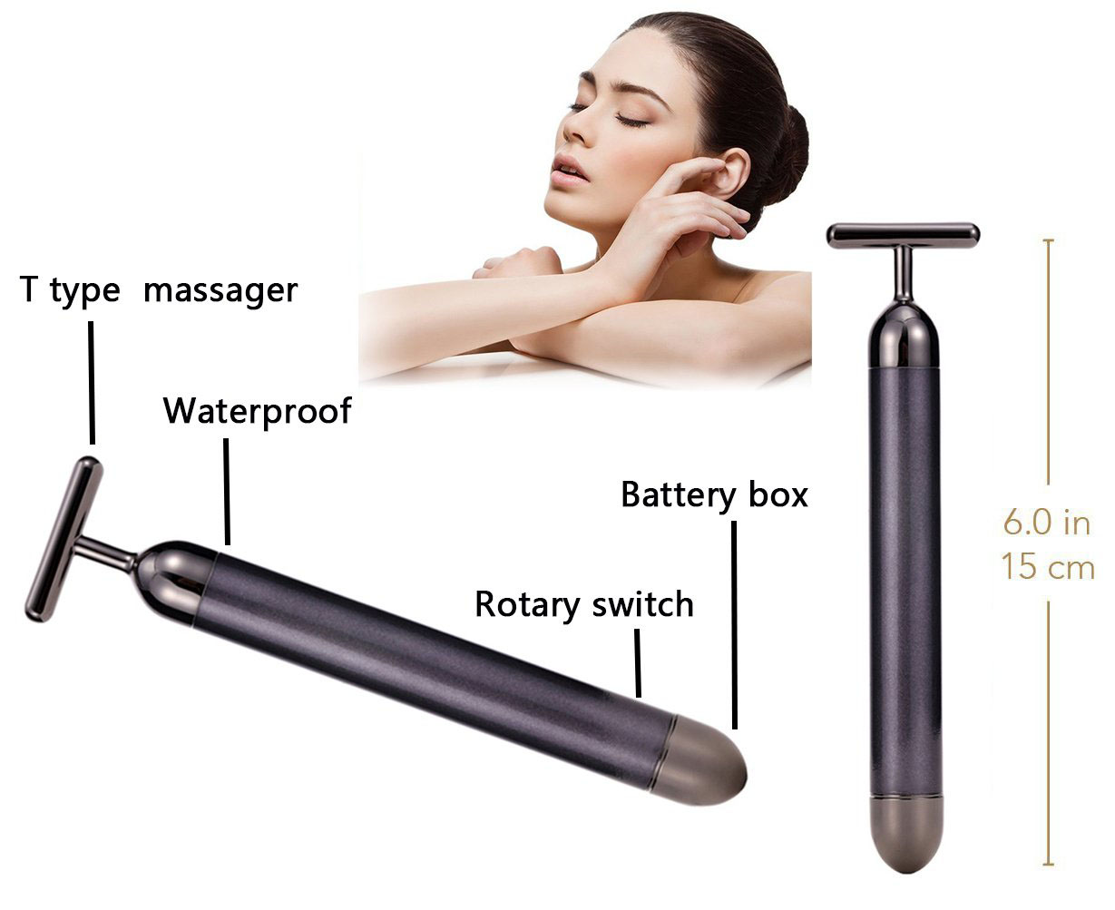 Máy Mát Xa Mặt, Xóa Bọng Mắt Cầm Tay Tặng Kèm Pin AA Rung Mạnh Loại Xịn