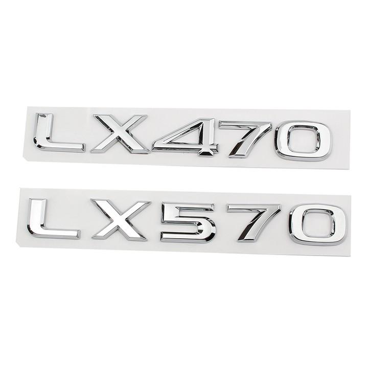 Decal tem chữ LX570 dán đuôi xe ô tô - Kích thước 19x2.4cm - Mã: LX570