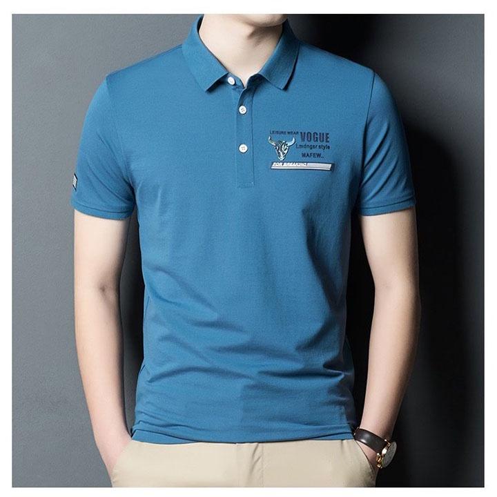 Áo thun polo nam có cổ tay ngắn vải thun cotton cao cấp thêu họa tiết skymen Fashion - ATN03