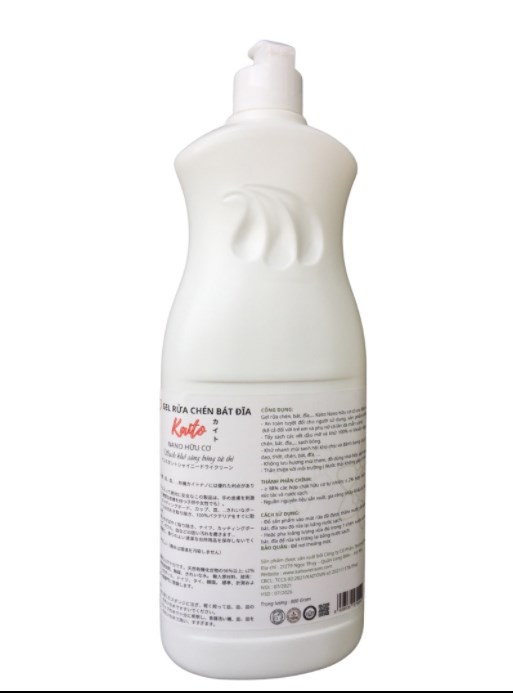 Gel Nước Rửa Chén Bát Đĩa Nano Hữu Cơ KAITO VIỆT NAM - Hương Chanh – 800ml