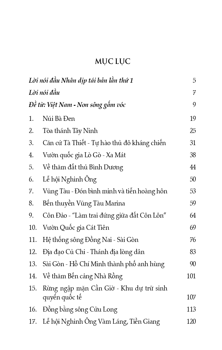 Cẩm nang du lịch: Việt Nam Non Sông Gấm Vóc - Miền Nam (Tái bản có sửa chữa, bổ sung)