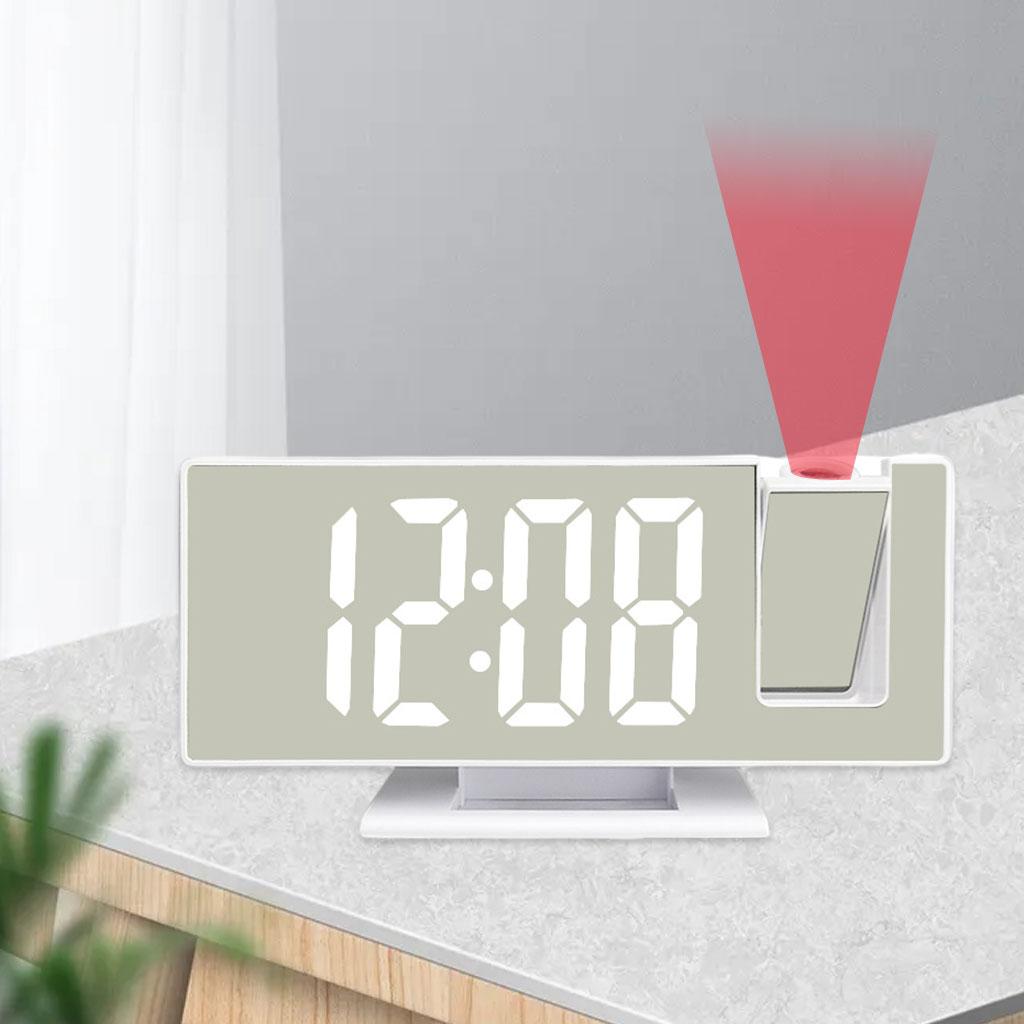 LED Digital Clock USB Recharge Large Display LCD