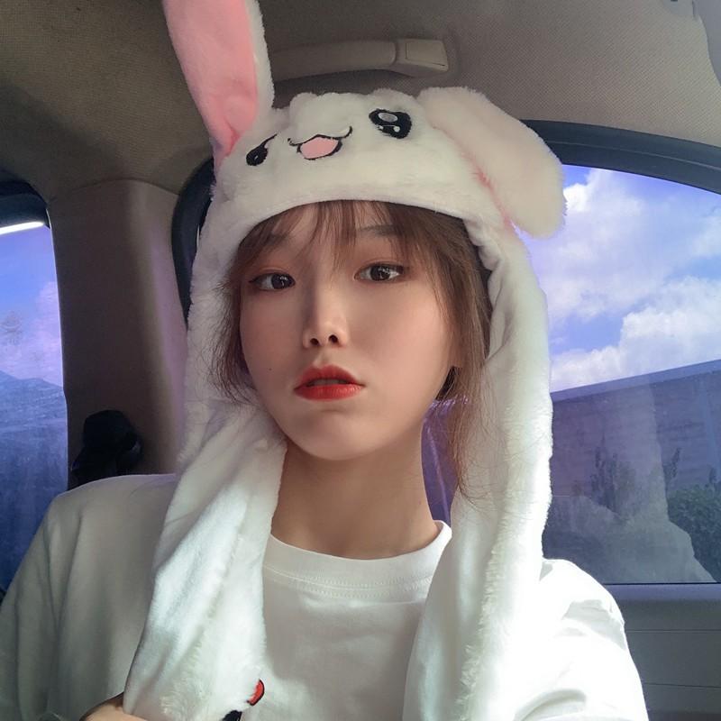 Mũ Nón Tai Giật Tiktok Thỏ Trắng
