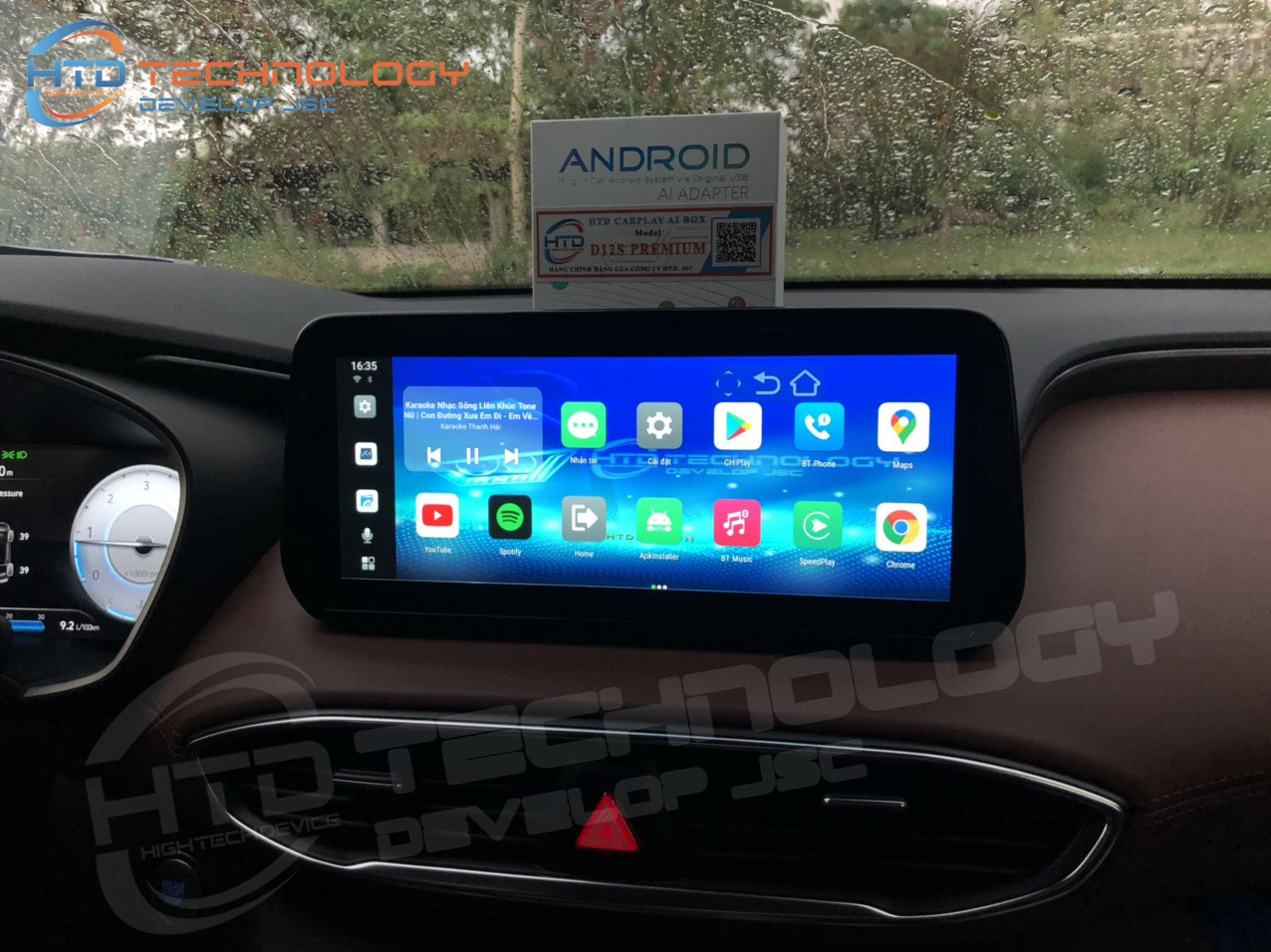 HTD Smart Carplay AI Box D12S Premium – CPU Snapdragon 8 Core Chính hãng