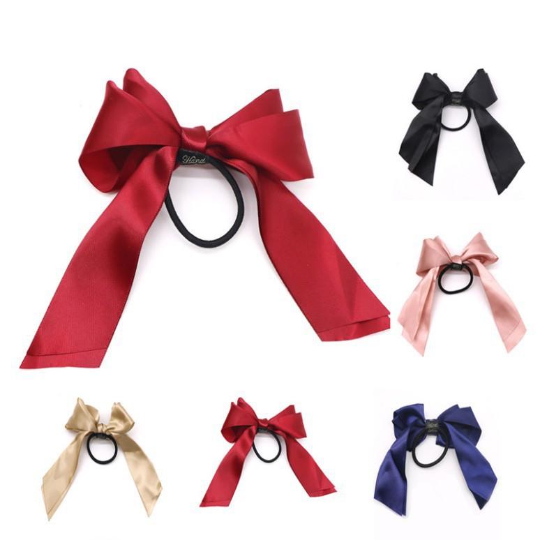 Dây buộc tóc nơ dễ thương, cột tóc scrunchies nhiều màu kute dành cho nữ Queenshop