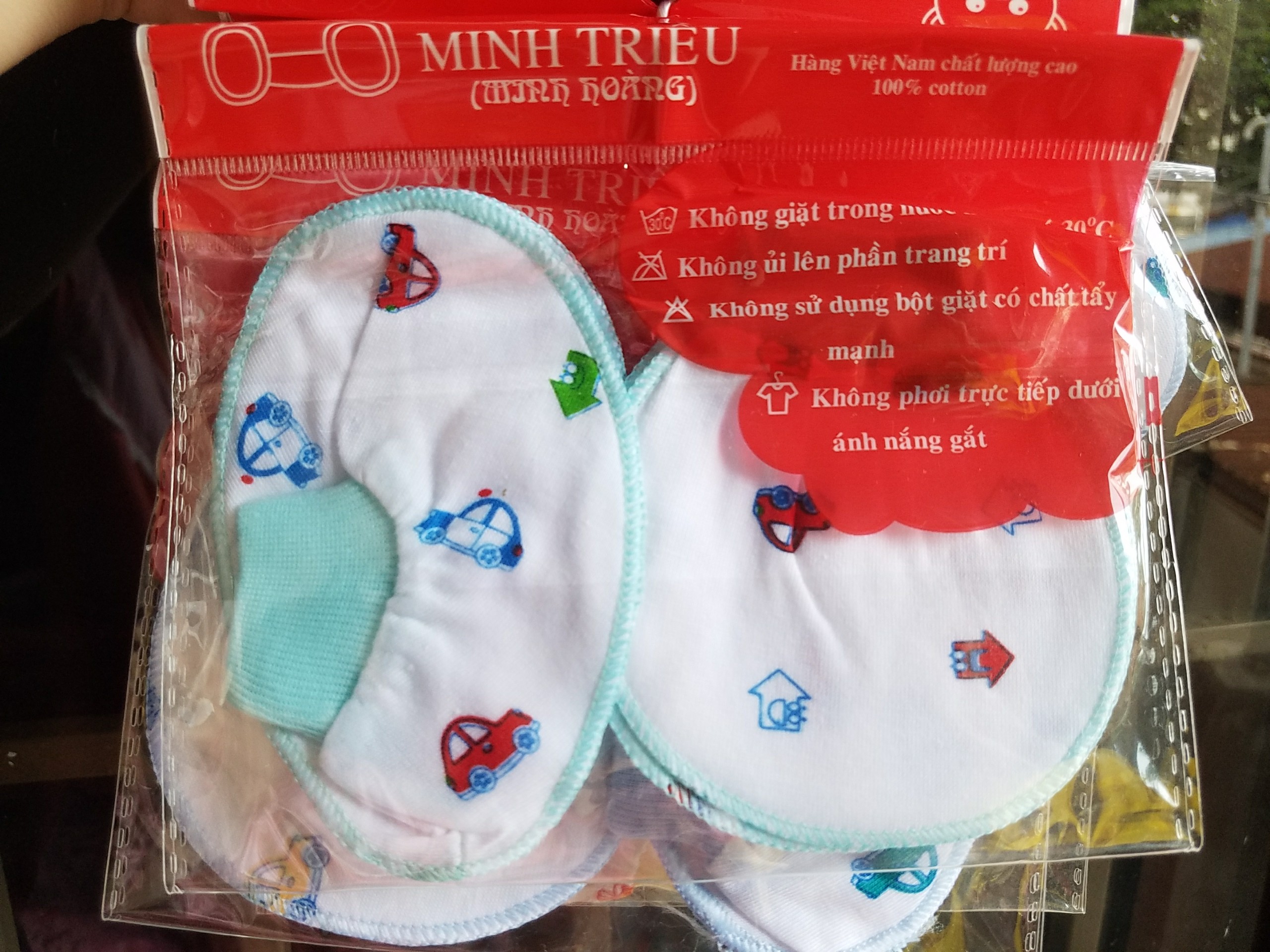 Bao tay bao chân cho bé MINH TRIỀU- Set 05 đôi (Giao màu họa tiết giống hình)