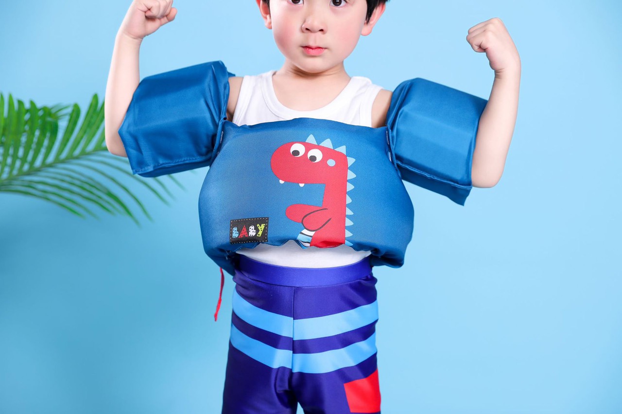 Phao tập bơi liền thân cho bé 2-10 tuổi Phao tay đỡ ngực bé trai bé gái