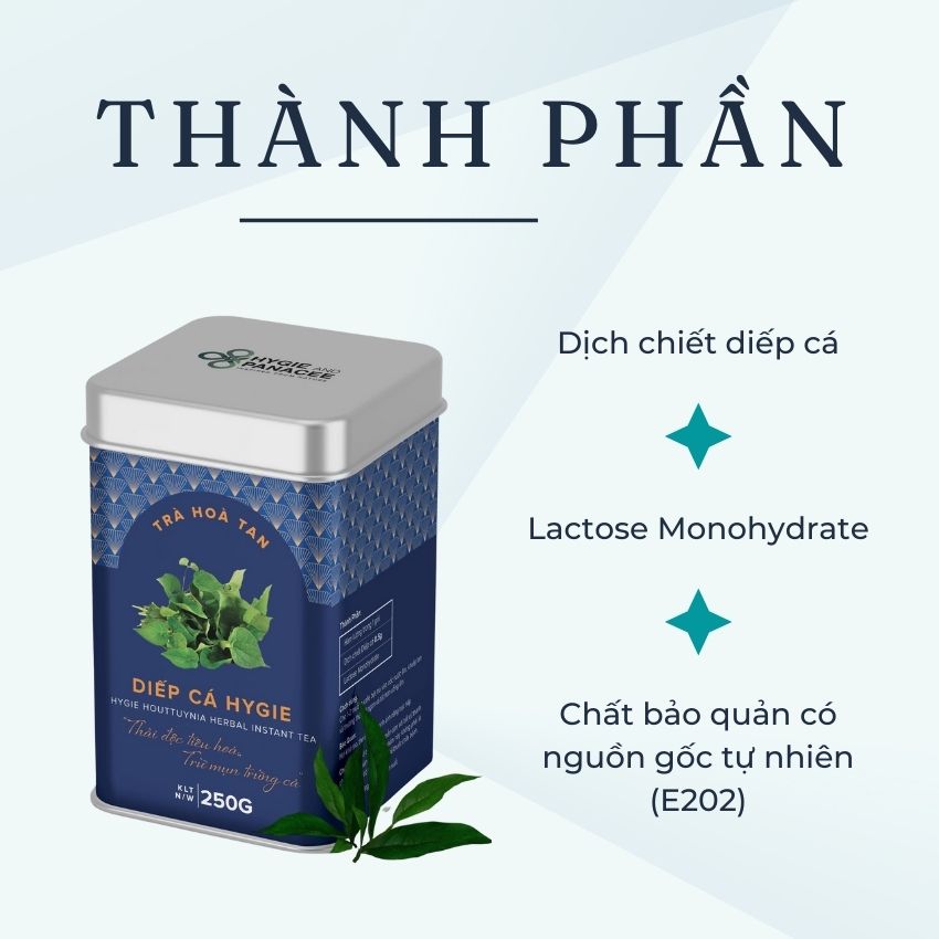 Trà Thảo Dược Diếp Cá Hygie Giúp Thanh Nhiệt, Mát Gan, Hỗ Trợ Điều Trị Trĩ, Ngăn Ngừa Mụn Trứng Cá