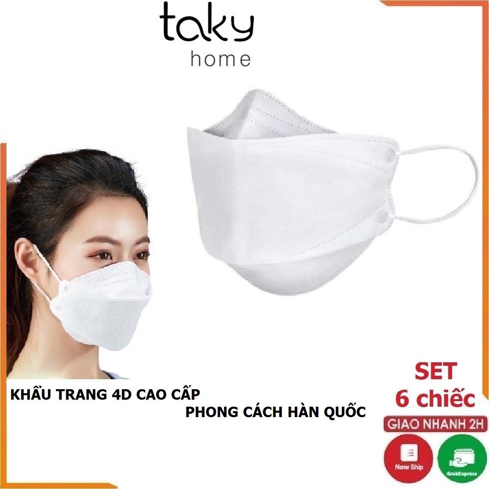 Gói 6c Khẩu Trang 4D - YOKI Cao Cấp 4 Lớp, Kháng Khuẩn, Chống Bụi, Kiểu Hàn Quốc , Ko Lem Son Của Chị Em. TakyHome 7799