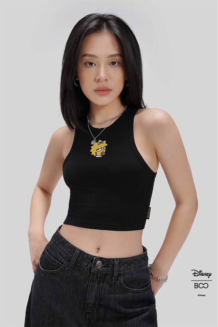 Áo Ba Lỗ Croptop Nữ BOO Chất Cotton Mềm Mát In Graphic Lisa The Simpsons BZL