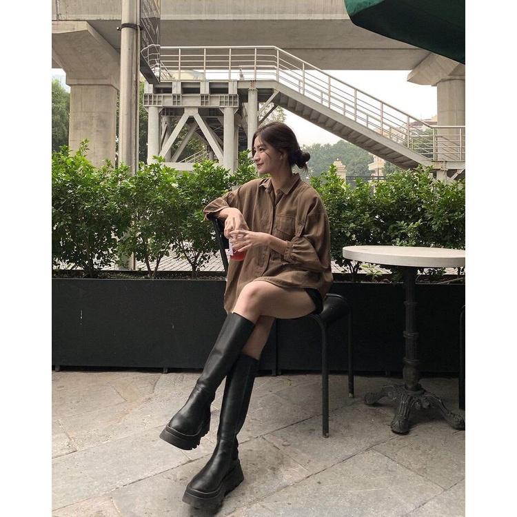 Áo Somi Nữ Ulzzang Đuôi Tôm Tay Bo Dài Tay